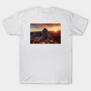 Capital Peak Sunset - Elk Mountains Colorado T-Shirt